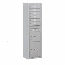 Mailboxes 3816S-06FU Salsbury Maximum Height Surface Mounted 4C Horizontal Mailbox with 6 Doors and 2 Parcel Lockers with USPS Access