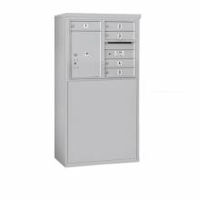 Mailboxes 3906D-05FU Salsbury 6 Door High Free-Standing 4C Horizontal Mailbox with 5 Doors and 1 Parcel Locker with USPS Access