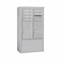 Mailboxes 3910D-06FP Salsbury 10 Door High Free-Standing 4C Horizontal Mailbox with 6 Doors and 2 Parcel Lockers with Private Access