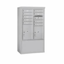 Mailboxes 3910D-09FP Salsbury 10 Door High Free-Standing 4C Horizontal Mailbox with 9 Doors and 2 Parcel Lockers with Private Access