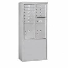 Mailboxes 3911D-10FP Salsbury 11 Door High Free-Standing 4C Horizontal Mailbox with 10 Doors and 2 Parcel Lockers with Private Access