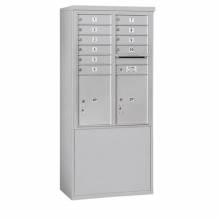 Mailboxes 3911D-10FU Salsbury 11 Door High Free-Standing 4C Horizontal Mailbox with 10 Doors and 2 Parcel Lockers with USPS Access
