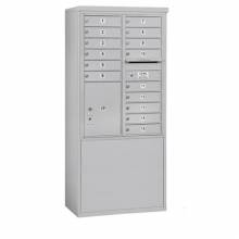 Mailboxes 3911D-15FP Salsbury 11 Door High Free-Standing 4C Horizontal Mailbox with 15 Doors and 1 Parcel Locker with Private Access