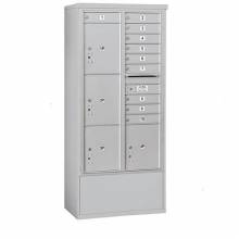 Mailboxes 3916D-10FP Salsbury Maximum Height Free-Standing 4C Horizontal Mailbox with 10 Doors and 4 Parcel Lockers Private Access