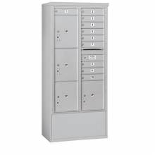 Mailboxes 3916D-10FU Salsbury Maximum Height Free-Standing 4C Horizontal Mailbox with 10 Doors and 4 Parcel Lockers with USPS Access