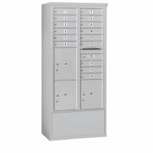 Mailboxes 3916D-15FP Salsbury Maximum Height Free-Standing 4C Horizontal Mailbox with 15 Doors and 3 Parcel Lockers with Private Access