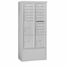 Mailboxes 3916D-15FU Salsbury Maximum Height Free-Standing 4C Horizontal Mailbox with 15 Doors and 3 Parcel Lockers with USPS Access