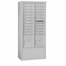 Mailboxes 3916D-20FP Salsbury Maximum Height Free-Standing 4C Horizontal Mailbox with 20 Doors and 2 Parcel Lockers with Private Access