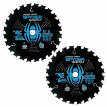 Spyder 13004-2 Framing 6-1/2-in 24-Tooth Rough Finish Tungsten Carbide-tipped Steel Circular Saw Blade (2-Pack)