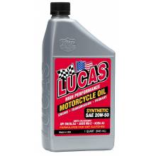 Lucas Oil 10702 Synthetic SAE 20W-50 Motorcycle Oil/Quart