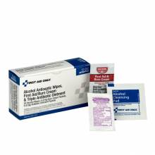 First Aid Only 12-055 Antiseptic Pack (30 Alcohol Prep Pads, 6 Burn Cream, 6 Antibiotic)