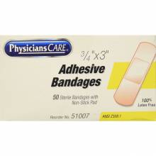 First Aid Only 51007 3/4"x3" Plastic Bandages, 50/box