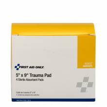 First Aid Only 90657 5"x9" Trauma Pad, 4/box