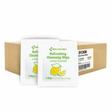 First Aid Only 91306 Refreshing Cleansing Wipes with Lemon Fragrance, 1,000/CA