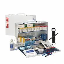 First Aid Only 91338 75 Person ANSI 2021 Class B, 2 Shelf First Aid Cabinet