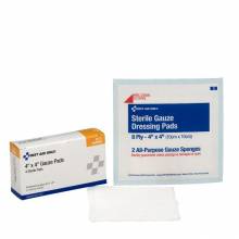 First Aid Only B207 4"x4" Sterile Gauze Pads, 4/box
