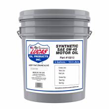 Lucas Oil 10213 Synthetic SAE 0W-40 European Formula Motor Oil/5 Gallon Pail