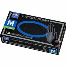 Medline Venom Examination Gloves - Medium Size - Nitrile - Black - Textured, Powder-free, Latex-free - For Healthcare Working - 100 / Box