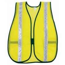 MCR Safety S220WR Poly, Mesh Safety Vest, 1 3/8 Wht. Strip (1EA)