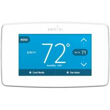 Emerson Sensi - Smart thermostat with color touch screen, works with Alexa, Energy Star Certificate, requires C cable, ST75W