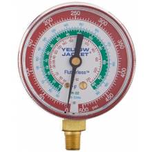 Yellow Jacket 49013 2 1/2" gauge, red pressure, 0-500 psi, R-134a (°F and °C) 