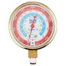 Yellow Jacket 49199 2-1/2" Brass pressure, 0 500 psi, R-22/134a/404A, certified gauge