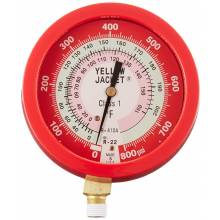Yellow Jacket 49515 3-1/2" L/F, red pressure, 0-800 psi, R22/410A (°F) 