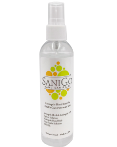 SaniGo - Industrial Grade Rubbing Alcohol - 4oz w/ Pump Sprayer