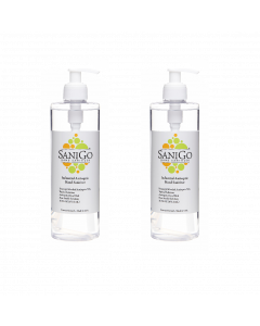 SaniGo - Industrial Grade Hand Sanitizer - Liquid - 16oz w/ Pump, Case of 2